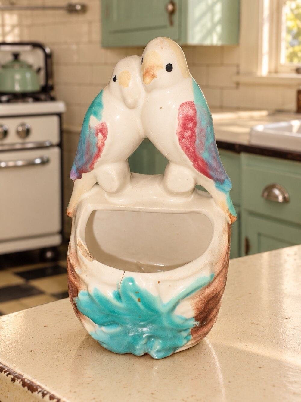 Vintage Shawnee Love Bird Planter Or Succulent Pot Made In The USA